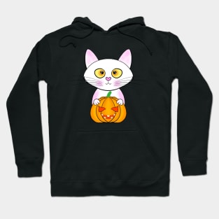 Halloween cute cat pumpkin Hoodie